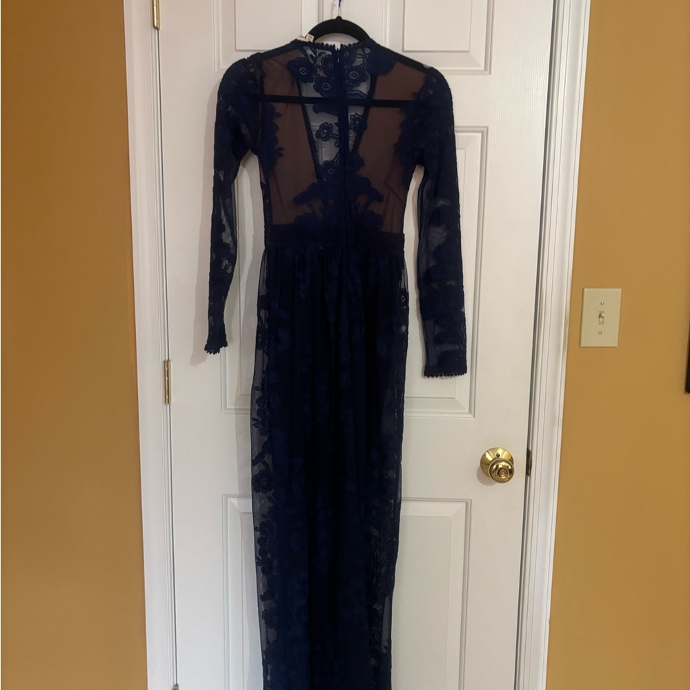For Love And Lemons Navy Long Sleeve Dress - Picture 8 of 8